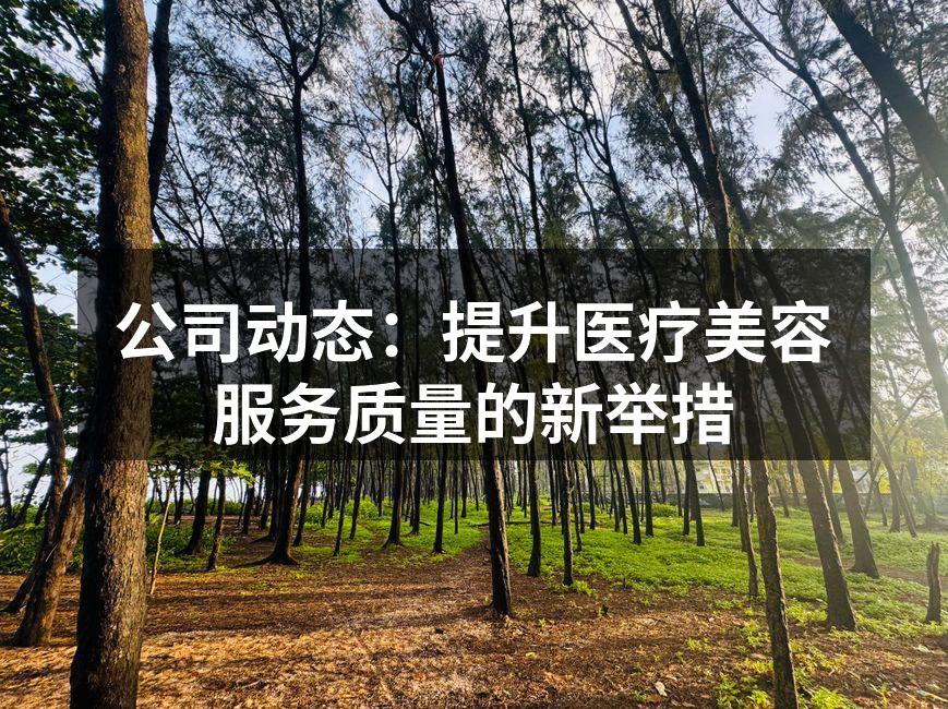 公司动态：提升医疗美容服务质量的新举措